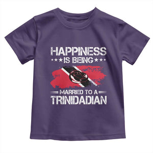 Happiness Is Being Married to a Trinidadian Toddler T Shirt Trinidad & Tobago Flag Couples Gift TS10 Purple Print Your Wear
