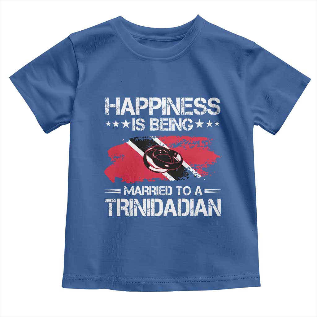 Happiness Is Being Married to a Trinidadian Toddler T Shirt Trinidad & Tobago Flag Couples Gift TS10 Royal Blue Print Your Wear