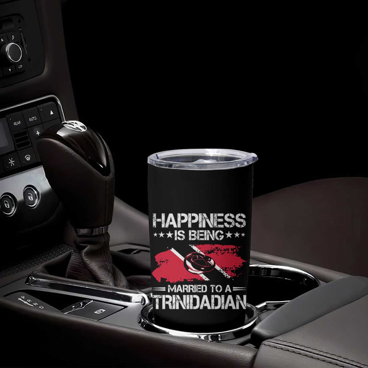 Happiness Is Being Married to a Trinidadian Tumbler Cup Trinidad & Tobago Flag Couples Gift TS10 Print Your Wear