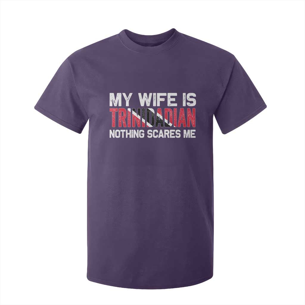 My Wife Is Trinidadian Nothing Scares Me Puerto Rican T Shirt For Kid Funny Trinidad & Tobago Husband Gift TS10 Purple Print Your Wear
