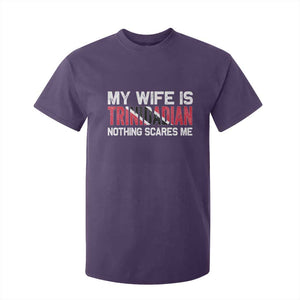 My Wife Is Trinidadian Nothing Scares Me Puerto Rican T Shirt For Kid Funny Trinidad & Tobago Husband Gift TS10 Purple Print Your Wear