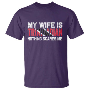 My Wife Is Trinidadian Nothing Scares Me Puerto Rican T Shirt Funny Trinidad & Tobago Husband Gift TS10 Purple Print Your Wear