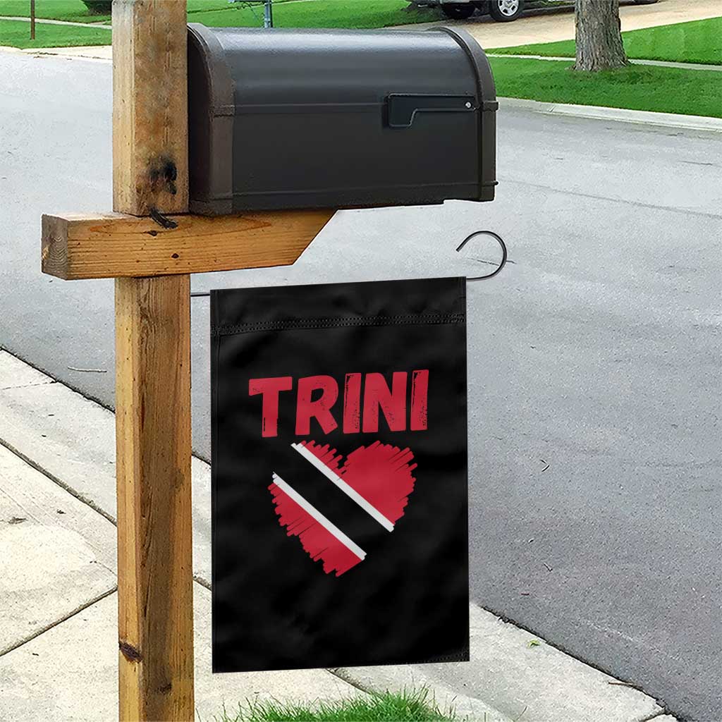 Trini Pride Garden Flag Trinidad and Tobago Heart Flag Caribbean Roots TS10 Print Your Wear
