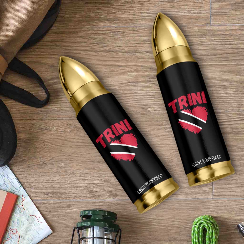 Trini Pride Bullet Tumbler Trinidad and Tobago Heart Flag Caribbean Roots TS10 Print Your Wear