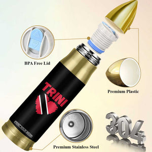 Trini Pride Bullet Tumbler Trinidad and Tobago Heart Flag Caribbean Roots TS10 Print Your Wear