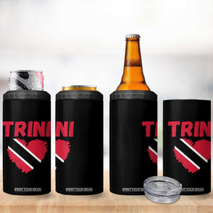 Trini Pride 4 in 1 Can Cooler Tumbler Trinidad and Tobago Heart Flag Caribbean Roots TS10 Print Your Wear