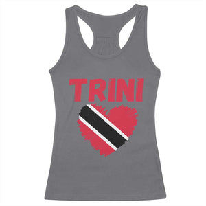 Trini Pride Racerback Tank Top Trinidad and Tobago Heart Flag Caribbean Roots TS10 Charcoal Print Your Wear