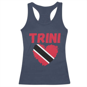 Trini Pride Racerback Tank Top Trinidad and Tobago Heart Flag Caribbean Roots TS10 Navy Print Your Wear