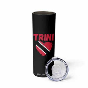 Trini Pride Skinny Tumbler Trinidad and Tobago Heart Flag Caribbean Roots TS10 Print Your Wear