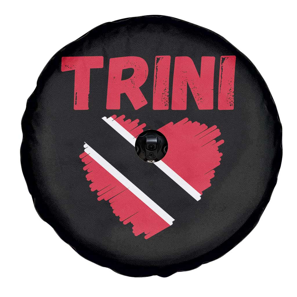 Trini Pride Spare Tire Cover Trinidad and Tobago Heart Flag Caribbean Roots TS10 Print Your Wear
