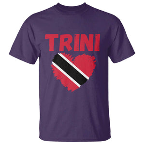 Trini Pride T Shirt Trinidad and Tobago Heart Flag Caribbean Roots TS10 Purple Print Your Wear