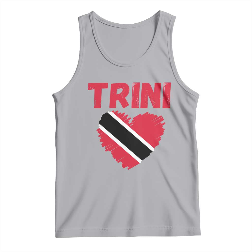 Trini Pride Tank Top Trinidad and Tobago Heart Flag Caribbean Roots TS10 Athletic Heather Print Your Wear
