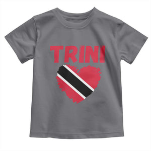 Trini Pride Toddler T Shirt Trinidad and Tobago Heart Flag Caribbean Roots TS10 Charcoal Print Your Wear