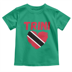 Trini Pride Toddler T Shirt Trinidad and Tobago Heart Flag Caribbean Roots TS10 Irish Green Print Your Wear