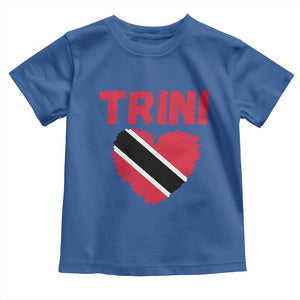 Trini Pride Toddler T Shirt Trinidad and Tobago Heart Flag Caribbean Roots TS10 Royal Blue Print Your Wear