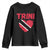 Trini Pride Youth Sweatshirt Trinidad and Tobago Heart Flag Caribbean Roots TS10 Black Print Your Wear