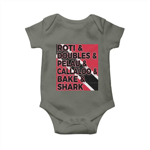 Trini Pride Baby Onesie Trinidad and Tobago National Food TS10 Military Green Print Your Wear