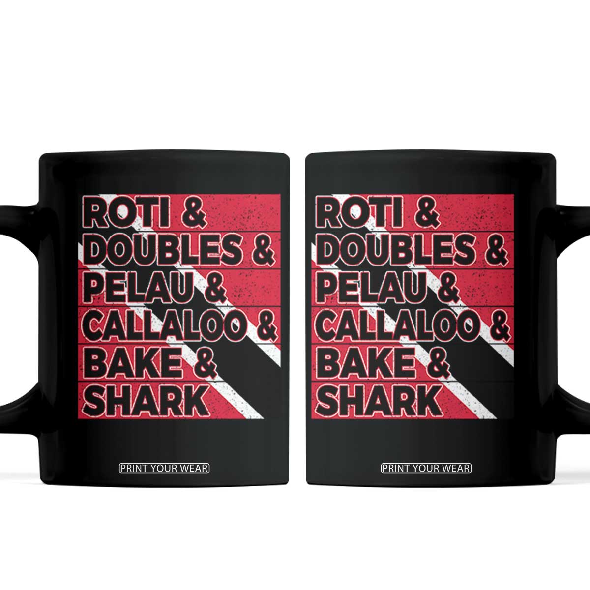 Trini Pride Coffee Mug Trinidad and Tobago National Food TS10 Black Print Your Wear