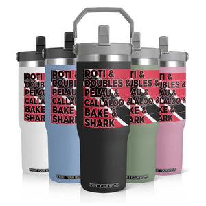 Trini Pride Flip Straw Tumbler Trinidad and Tobago National Food TS10 Print Your Wear