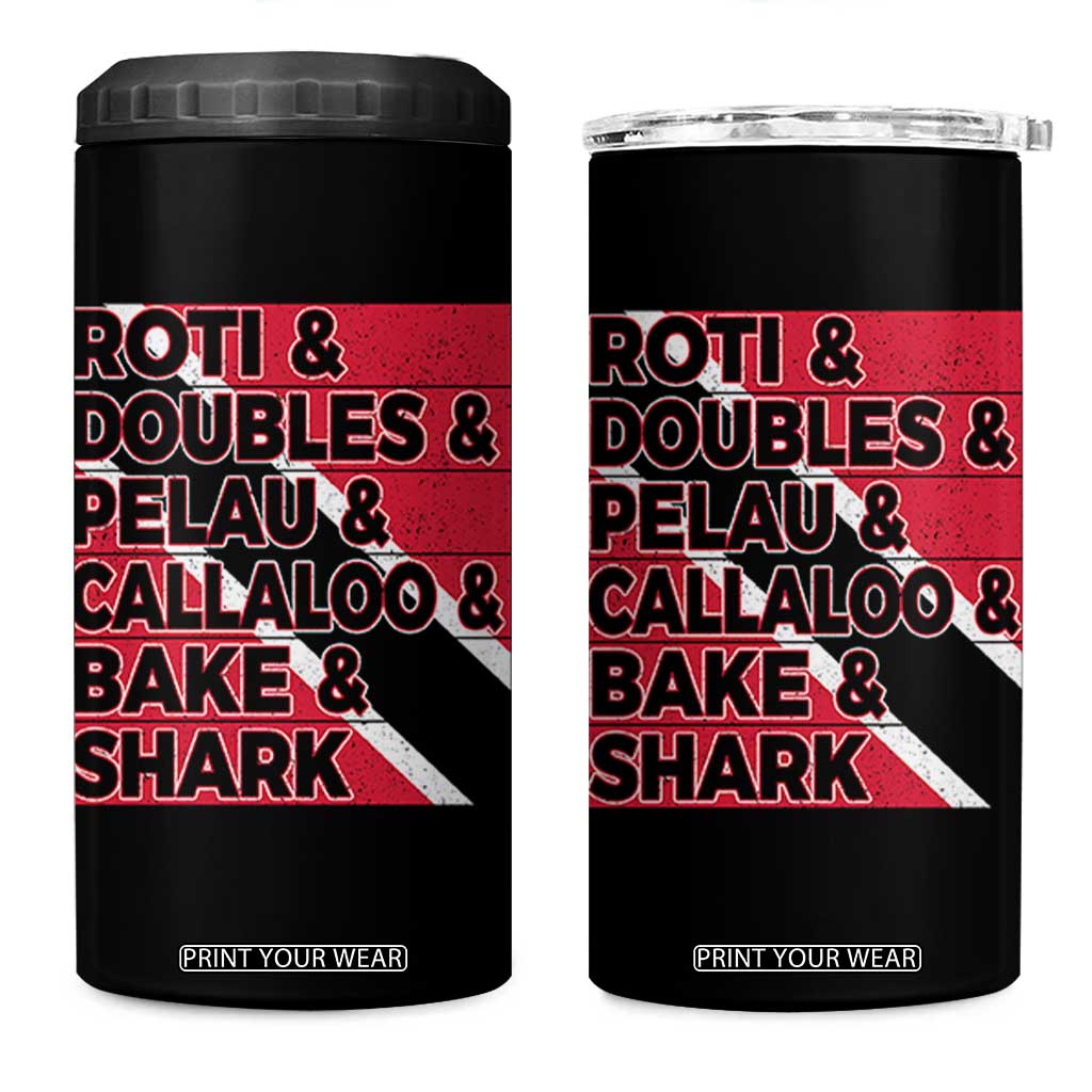 Trini Pride 4 in 1 Can Cooler Tumbler Trinidad and Tobago National Food TS10 One Size: 16 oz Black Print Your Wear