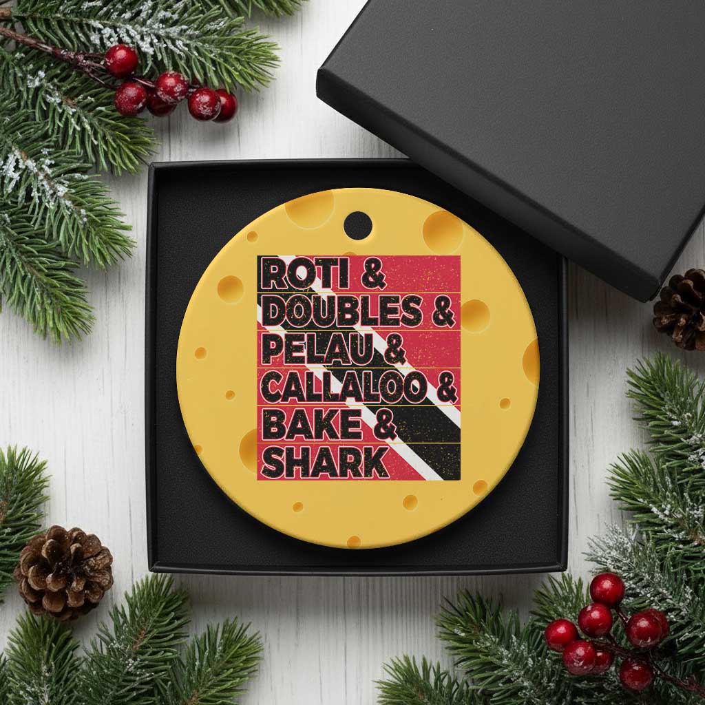 Trini Pride Ceramic Ornament Trinidad and Tobago National Food TS10 1pc Yellow Cheese Print Your Wear