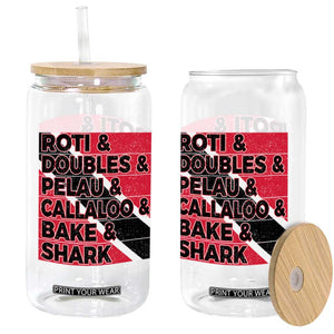 Trini Pride Glass Can Trinidad and Tobago National Food TS10 Print Your Wear