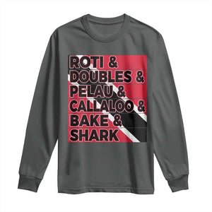 Trini Pride Long Sleeve Shirt Trinidad and Tobago National Food TS10 Dark Heather Print Your Wear