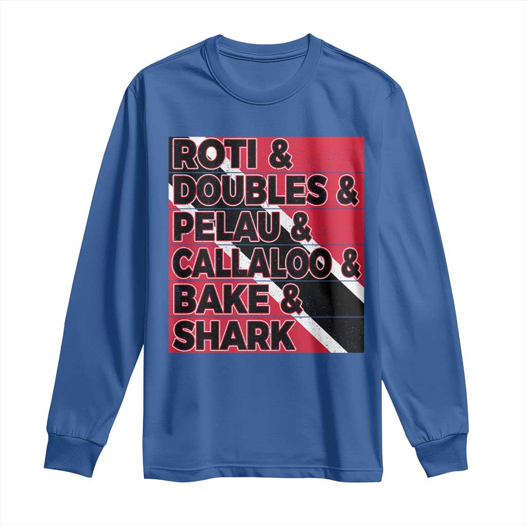 Trini Pride Long Sleeve Shirt Trinidad and Tobago National Food TS10 Royal Blue Print Your Wear