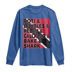 Trini Pride Long Sleeve Shirt Trinidad and Tobago National Food TS10 Royal Blue Print Your Wear