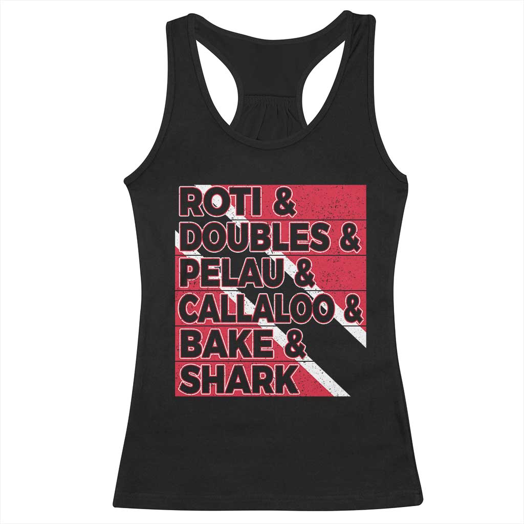 Trini Pride Racerback Tank Top Trinidad and Tobago National Food TS10 Black Print Your Wear