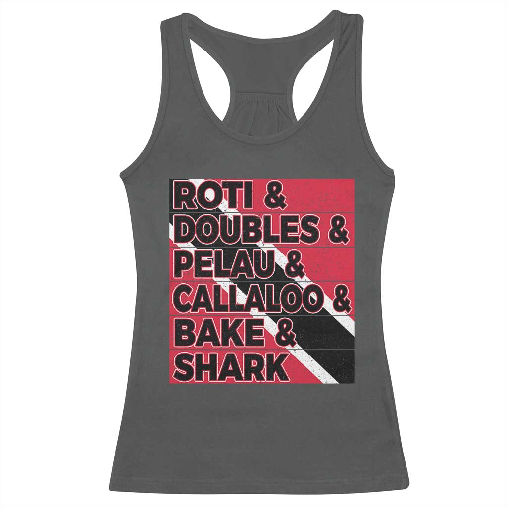 Trini Pride Racerback Tank Top Trinidad and Tobago National Food TS10 Dark Heather Print Your Wear