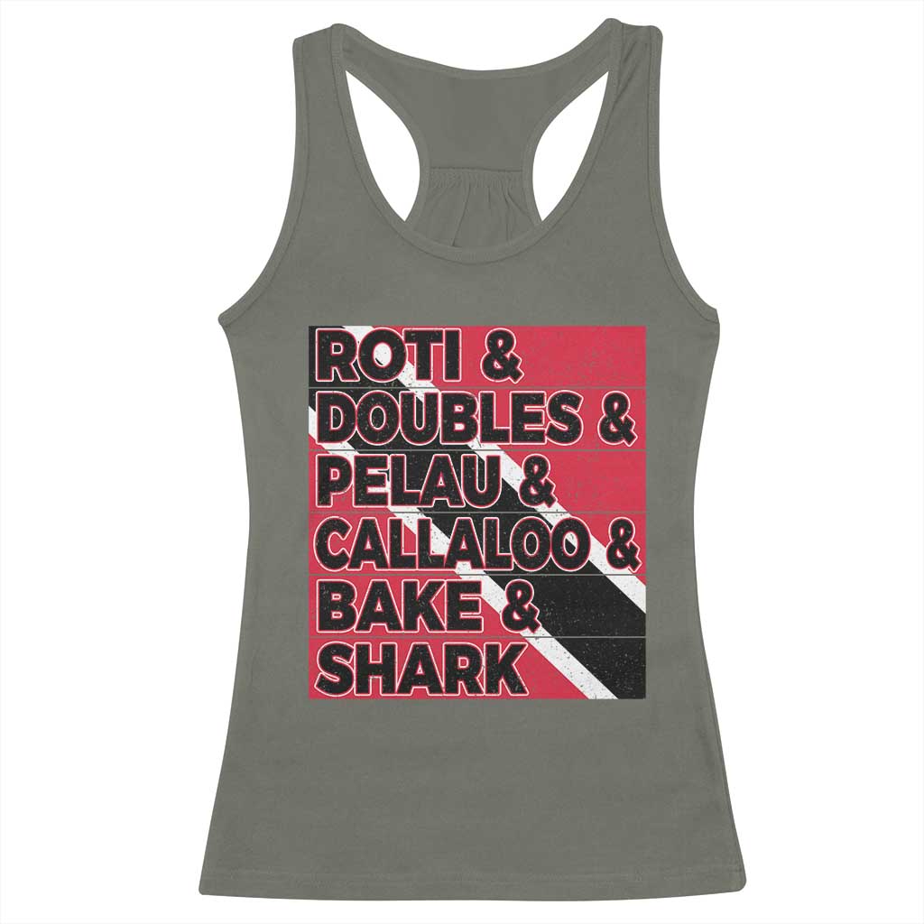 Trini Pride Racerback Tank Top Trinidad and Tobago National Food TS10 Military Green Print Your Wear