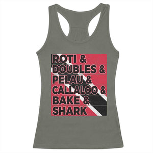 Trini Pride Racerback Tank Top Trinidad and Tobago National Food TS10 Military Green Print Your Wear