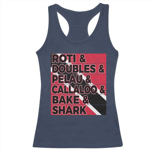 Trini Pride Racerback Tank Top Trinidad and Tobago National Food TS10 Navy Print Your Wear