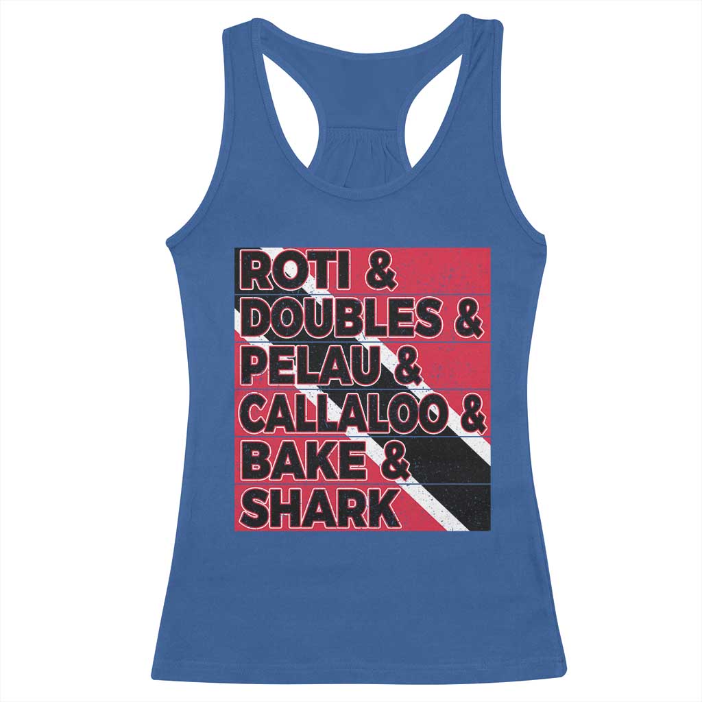 Trini Pride Racerback Tank Top Trinidad and Tobago National Food TS10 Royal Blue Print Your Wear