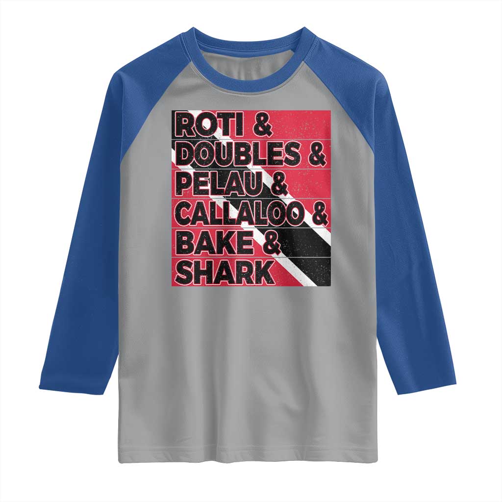 Trini Pride Raglan Shirt Trinidad and Tobago National Food TS10 Sport Gray Royal Print Your Wear