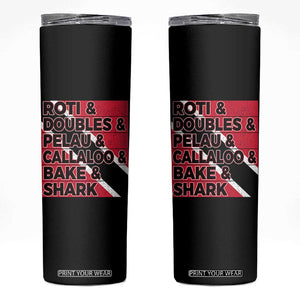 Trini Pride Skinny Tumbler Trinidad and Tobago National Food TS10 Black Print Your Wear