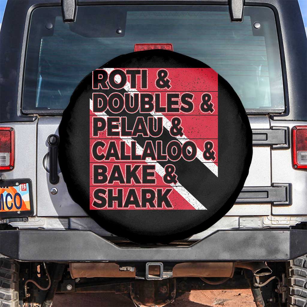 Trini Pride Spare Tire Cover Trinidad and Tobago National Food TS10 No hole Black Print Your Wear