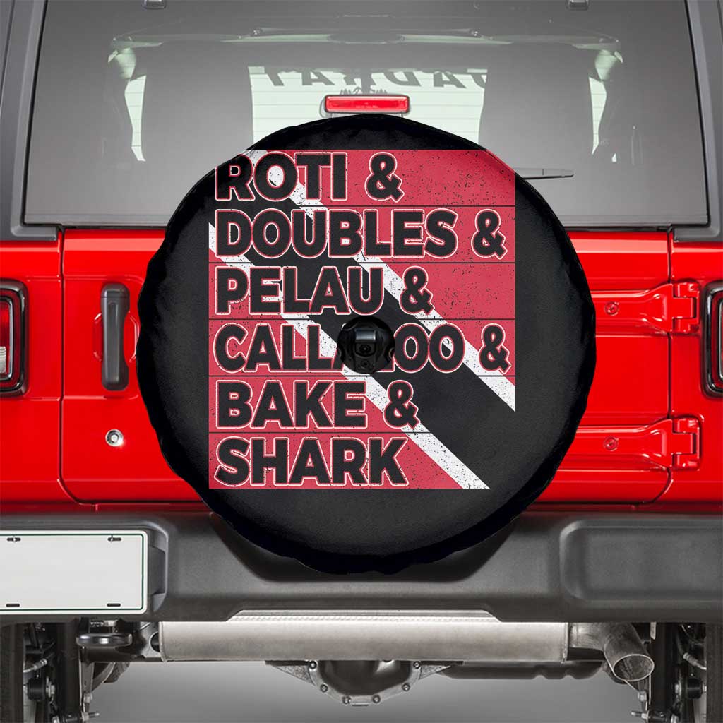 Trini Pride Spare Tire Cover Trinidad and Tobago National Food TS10 Black Print Your Wear