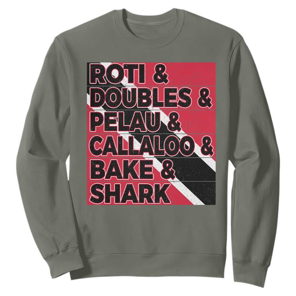 Trini Pride Sweatshirt Trinidad and Tobago National Food TS10 Military Green Print Your Wear