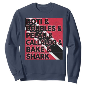 Trini Pride Sweatshirt Trinidad and Tobago National Food TS10 Navy Print Your Wear