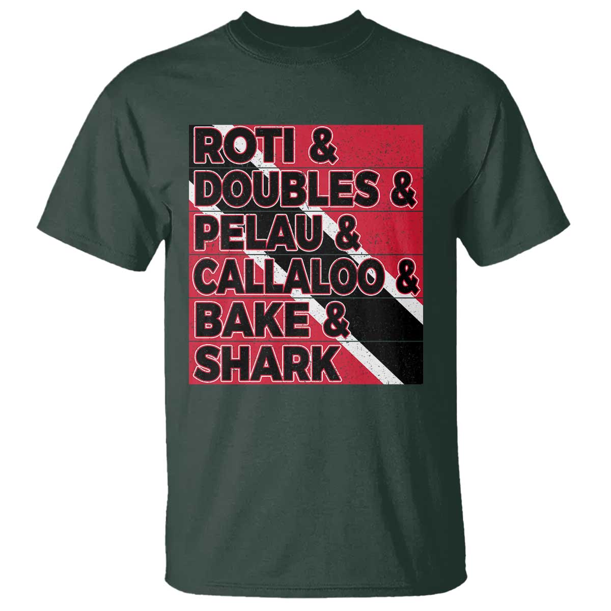 Trini Pride T Shirt Trinidad and Tobago National Food TS10 Dark Forest Green Print Your Wear