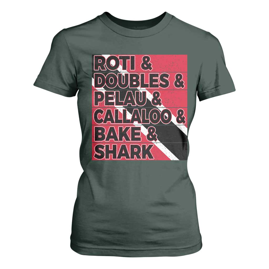Trini Pride T Shirt For Women Trinidad and Tobago National Food TS10 Dark Forest Green Print Your Wear
