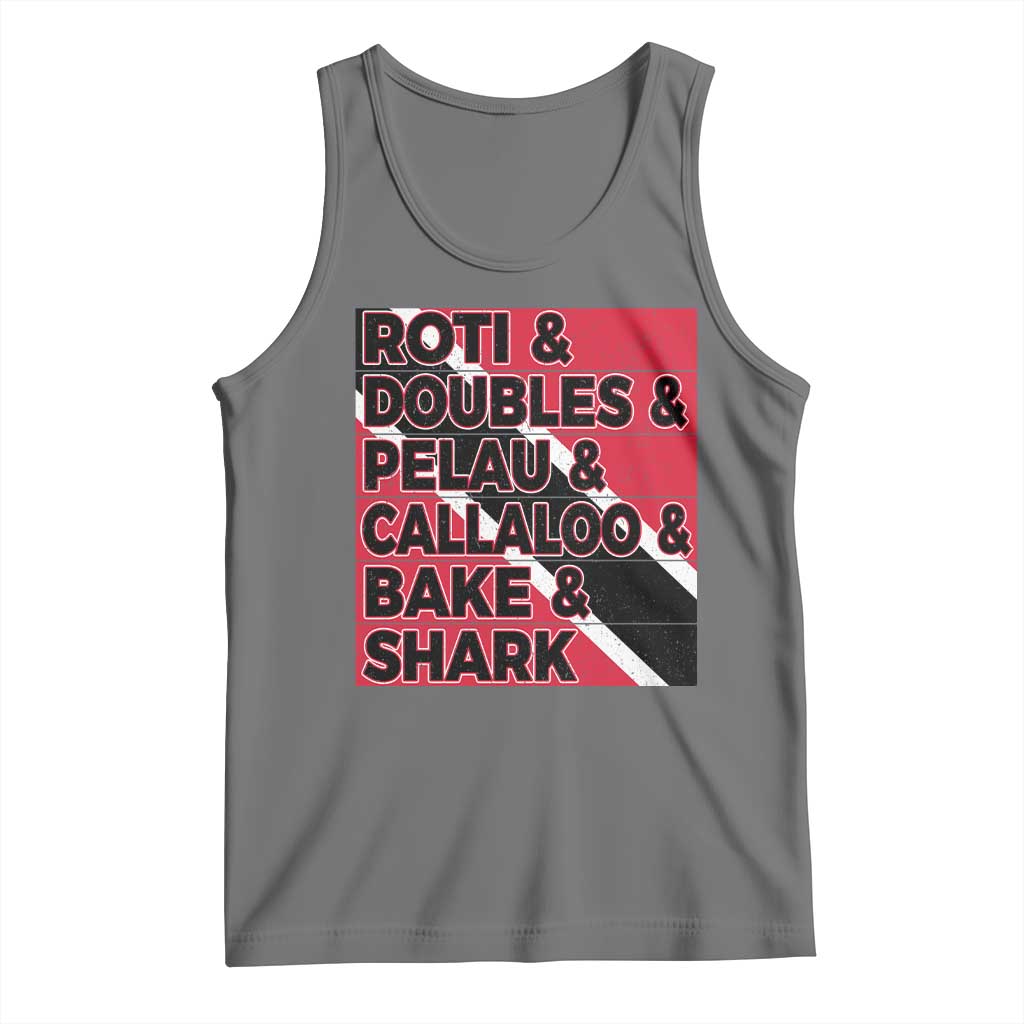 Trini Pride Tank Top Trinidad and Tobago National Food TS10 Black Heather Print Your Wear