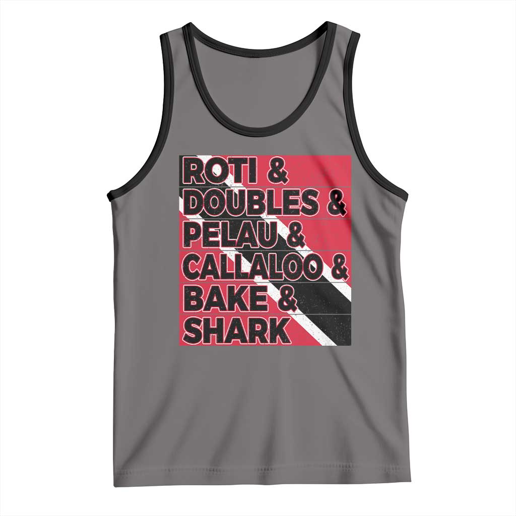 Trini Pride Tank Top Trinidad and Tobago National Food TS10 Deep Heather Black Print Your Wear
