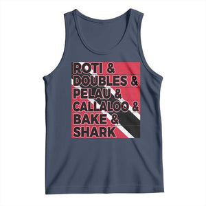 Trini Pride Tank Top Trinidad and Tobago National Food TS10 Navy Print Your Wear