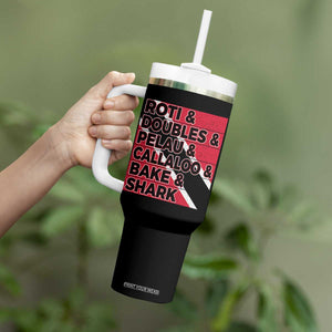 Trini Pride Tumbler With Handle Trinidad and Tobago National Food TS10 Print Your Wear