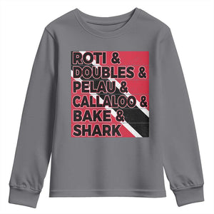 Trini Pride Youth Sweatshirt Trinidad and Tobago National Food TS10 Charcoal Print Your Wear