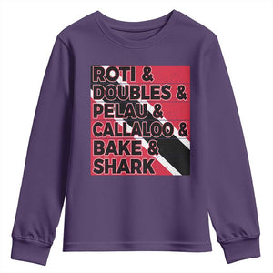 Trini Pride Youth Sweatshirt Trinidad and Tobago National Food TS10 Purple Print Your Wear