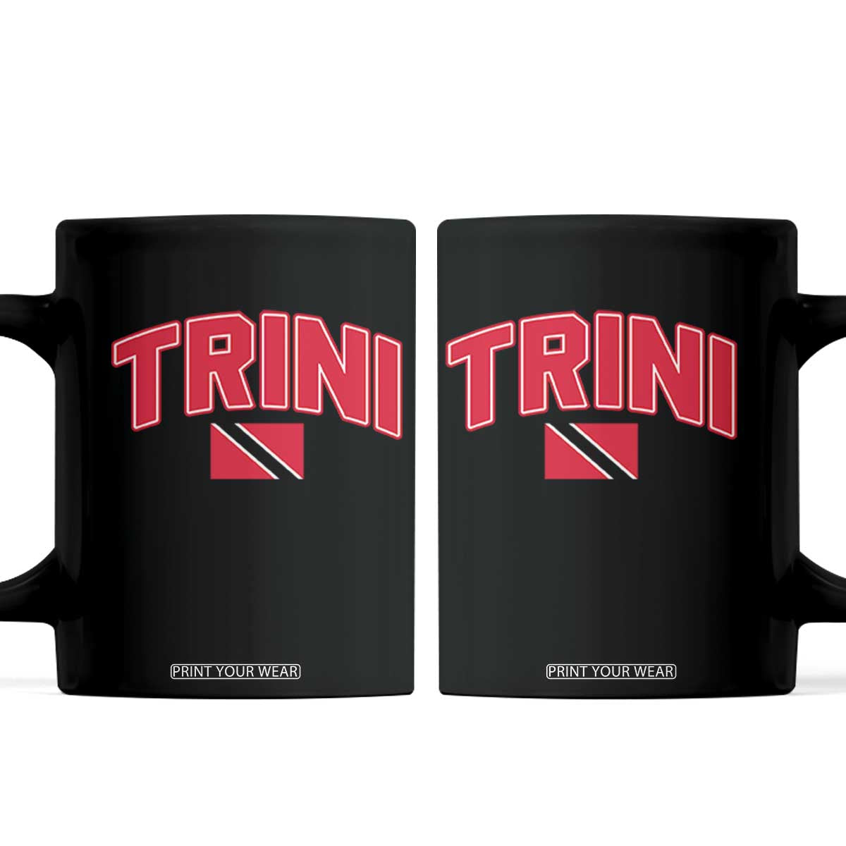 Trinidad and Tobago Flag Coffee Mug Trini Pride Vintage TS10 Black Print Your Wear